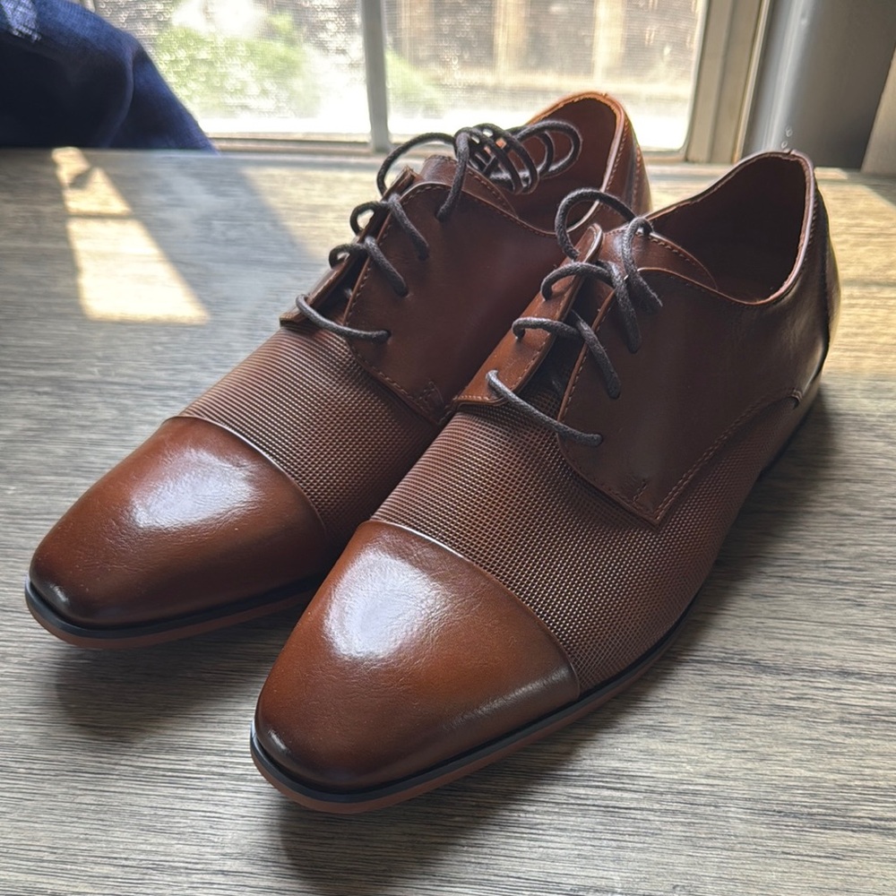 Brown Leather Men's Dress Shoes